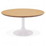 Table basse design VALENTINE en bois et métal peint (chêne naturel)