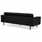 Retro y diseño sofá acolchado a tela SOPHIE (negro)