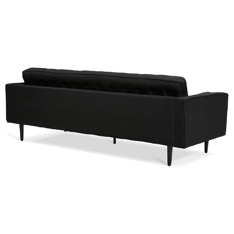 Retro y diseño sofá acolchado a tela SOPHIE (negro) - image 38870