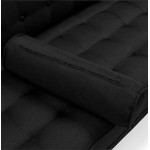 Retrò e design divano imbottito tessuto SOPHIE (nero)