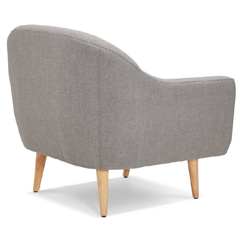 LUCIA padded Scandinavian armchair in fabric (grey) - image 38894