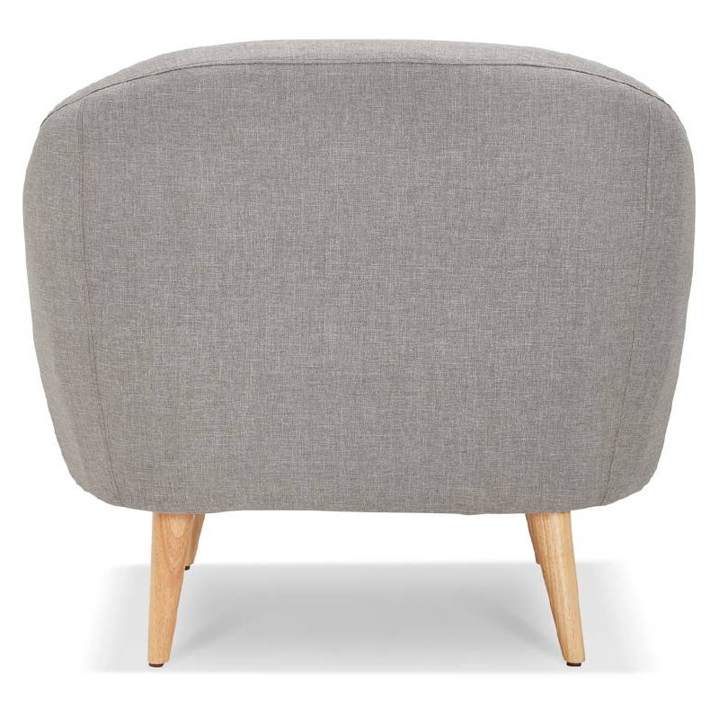 LUCIA padded Scandinavian armchair in fabric (grey) - image 38895