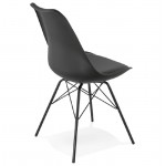 Chaise design style industriel SANDRO (noir)