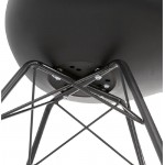 Design Stuhl industriellen Stil SANDRO (schwarz)