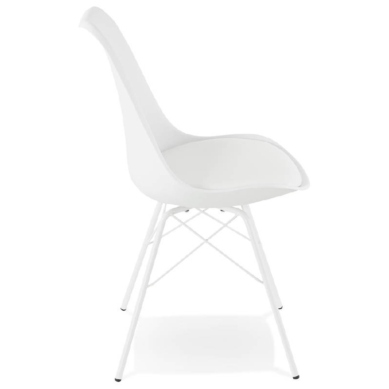 Design Stuhl industriellen Stil SANDRO (weiß) - image 39019