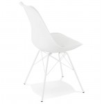 Design Stuhl industriellen Stil SANDRO (weiß)