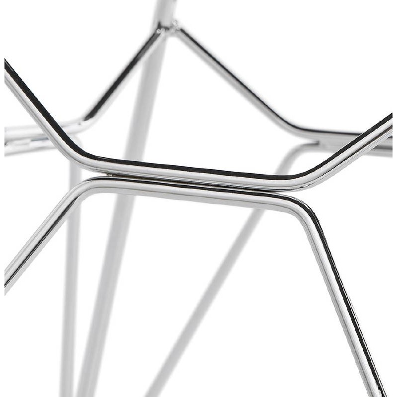 Design und industrielle Stuhl aus Polypropylen Füße Chrom Metall (weiß) - image 39036