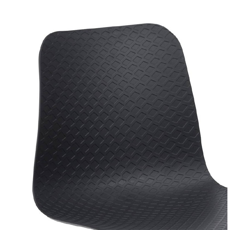 Design e industriale sedia in polipropilene piedi (nero) nero metal - image 39085