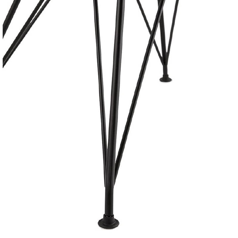 Design und industrielle Stuhl in Polypropylen Füße (schwarz) schwarz Metall - image 39087