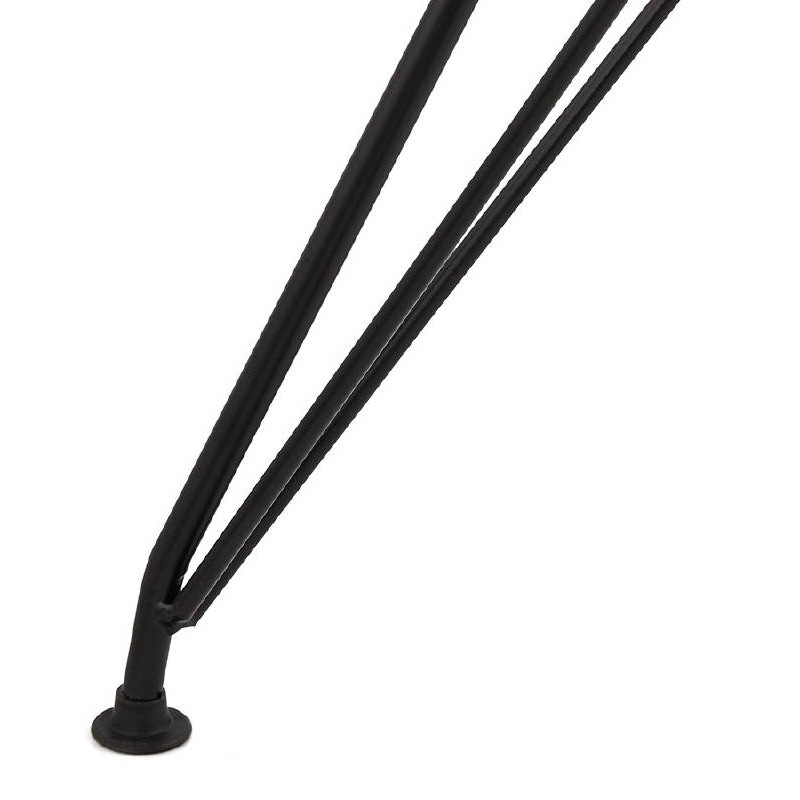 Design und industrielle Stuhl in Polypropylen Füße (schwarz) schwarz Metall - image 39089