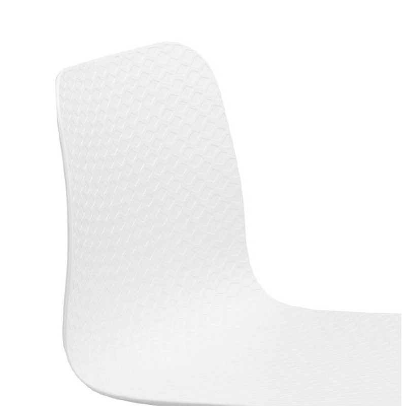Design e sedia moderna in metallo bianco piedini in polipropilene (bianco) - image 39104