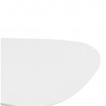 Design e sedia moderna in metallo bianco piedini in polipropilene (bianco)