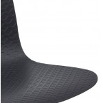 Design e sedia moderna in metallo bianco piedini in polipropilene (nero)
