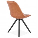Chair design and industrial ASHLEY black feet (light brown)