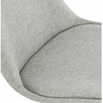 Pies de ASHLEY diseño silla tela negro (gris claro)