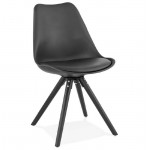 Diseño silla ASHLEY pies negro (negro)
