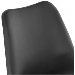 Chaise design ASHLEY pieds noirs (noir)