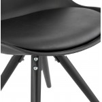 Design Stuhl ASHLEY Füße schwarz (schwarz)