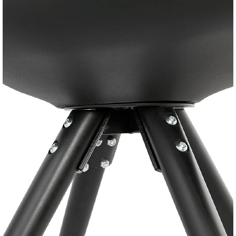 Chaise design ASHLEY pieds noirs (noir) - image 39231