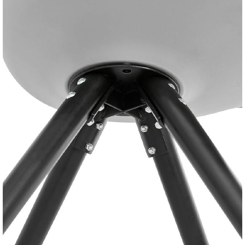 Silla de diseño ASHLEY negro pies (gris claro) - image 39244