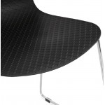 Piede di ALIX sedia moderno cromato metallo (nero)