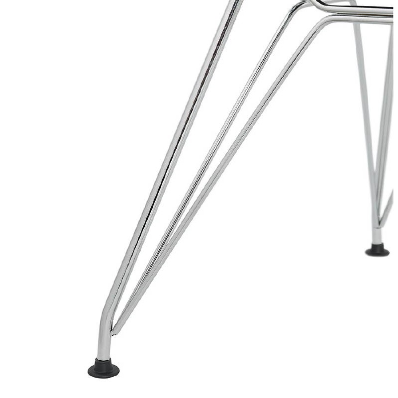 Diseño e industrial silla en polipropileno patas de metal cromado (rosa) - image 39315
