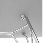 Design e sedia industriale da piedini in polipropilene cromo metalli (grigio chiaro)