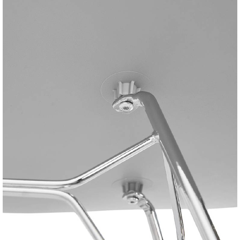 Diseño y silla industrial de polipropileno patas cromo metal (gris claro) - image 39339