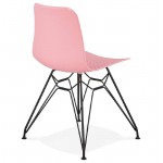 Design e industriale sedia VENUS piedi nero metallo (rosa)