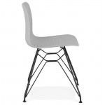 Design chair and industrial VENUS feet black metal (light grey)