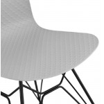 Sedia di design e industriale VENUS piedi metallo nero (grigio chiaro)