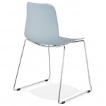 Modern Chair ALIX (sky blue) chrome metal legs