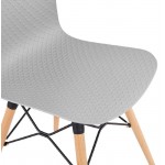 Chaise design scandinave CANDICE (gris clair)
