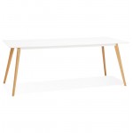 Dining table design Scandinavian CLEMENTINE wooden (200 x 90 x 75 cm) (white)