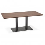 Table à manger design ou table de réunion ANDREA (180x90x75 cm) (finition noyer)
