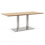 Table à manger design ou table de réunion CLAIRE (180x90x75 cm) (finition chêne naturel)