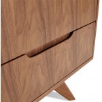 Buffet-Design und Retro-Zeile 2 Türen 3 Schubladen MELINA aus Holz (Nussbaum)