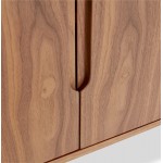 Buffet-Design und Retro-Zeile 2 Türen 3 Schubladen MELINA aus Holz (Nussbaum)