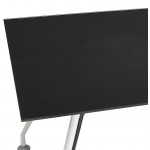 Cristal de escritorio mesa reuniones (80 x 160 cm) AMELIE (negro)