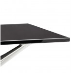 Bureau table de réunion moderne (80x160 cm) AMELIE en verre (noir)