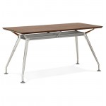 Desk table modern meeting (70 x 150 cm) NOÉMIE wooden veneered Walnut (Walnut)