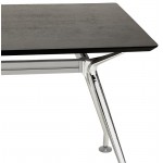 Riunione di scrivania tavolo moderno (90x180 cm) LAMA placcato in legno frassino (nero)