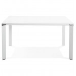 Bureau BENCH table de réunion moderne (140x140 cm) RICARDO en bois (blanc)