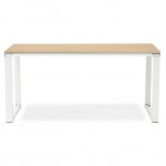 Komplette Büro Design Mark Holzfüße weiß (160 X 80 cm) (natürlich)