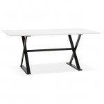 Dining table design or (180 x 90 cm) FOSTINE wooden desk (Matt White)