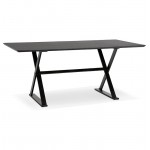 Tisch-Design oder (180 x 90 cm) FOSTINE Schreibtisch aus Holz (schwarz)