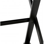 Table à manger design ou bureau (180x90 cm) FOSTINE en bois (noir)