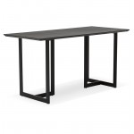Diseño de tabla o madera de oficina ESTEL (negro) (150 x 70 cm)
