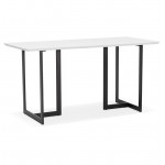 Tavolo da pranzo design o ufficio (150 x 70 cm) ESTEL di legno (bianco opaco)