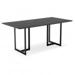 Tavolo design o scrivania in legno (180 x 90 cm) Douglas (nero)